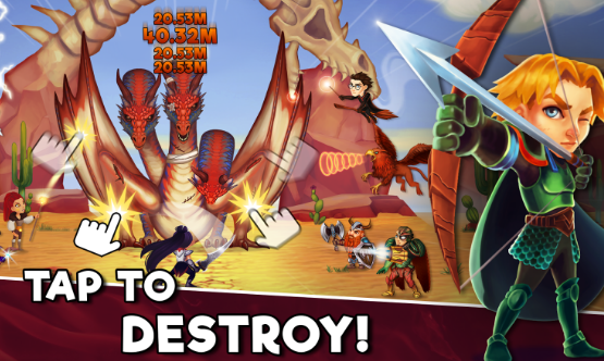 Gameplay screenshot from taps dragons clicker heroes for Android