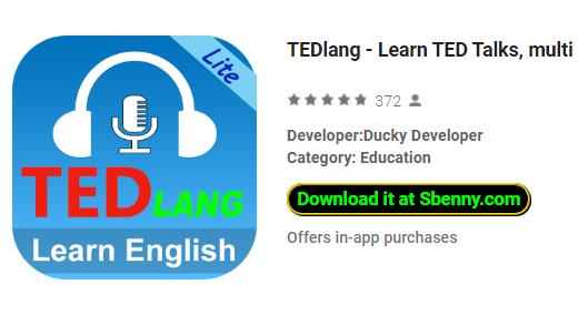 tedlang learn ted talk multi language subtitle