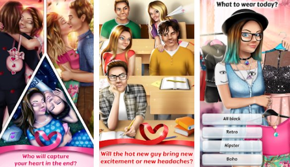 Gameplay screenshot from teen love story games for girls for Android