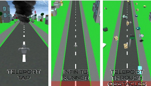 Gameplay screenshot from tel tap robo tornado infinite runner for Android