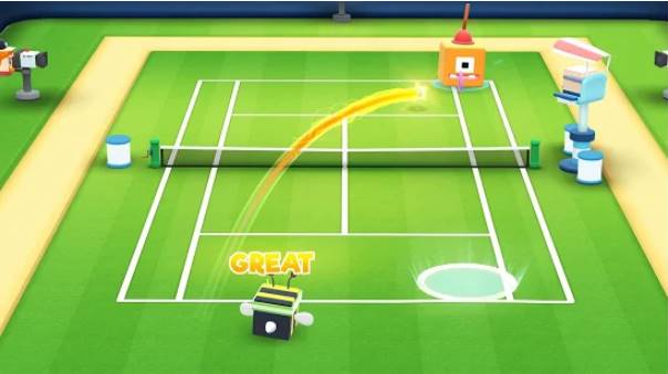 Gameplay screenshot from tennis bits for Android