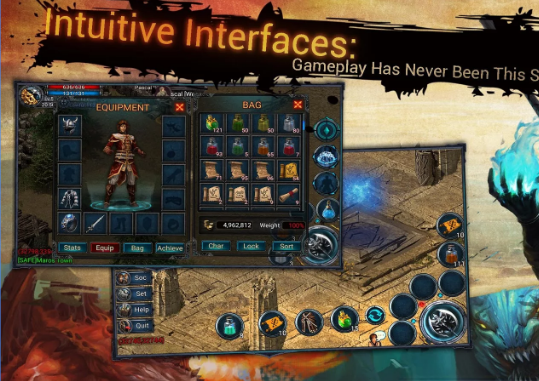 Gameplay screenshot from teon no pay to win arpg for Android