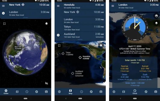 Gameplay screenshot from terratime pro world clock for Android