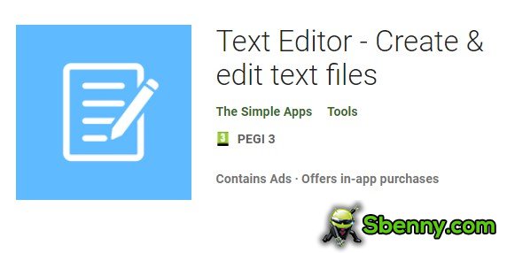 editor di testo crea e modifica file di testo