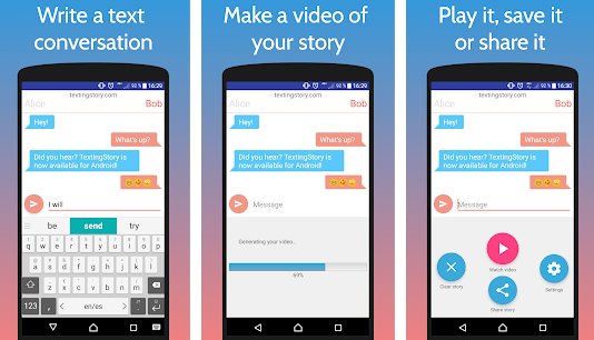 creador de historias de chat textingstory MOD APK Android