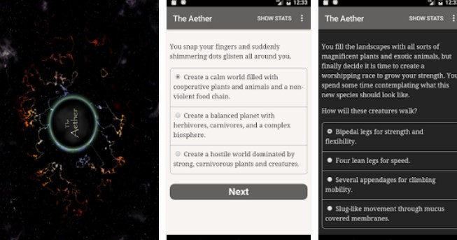 Gameplay screenshot from the aether life as a god for Android