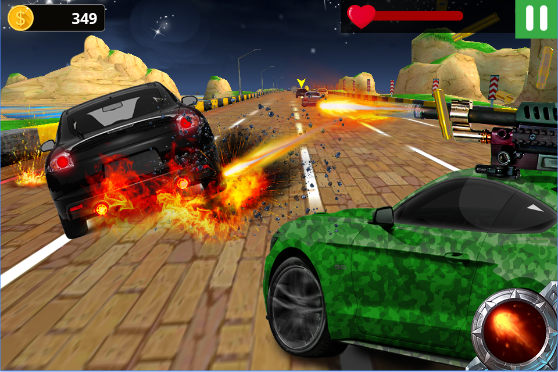 Gameplay screenshot from the chase  car games for Android