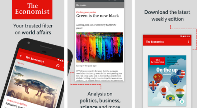 Gameplay screenshot from the economist world news for Android