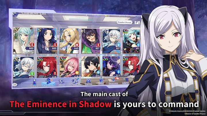 Gameplay screenshot from The Eminence in Shadow RPG MOD APK for Android