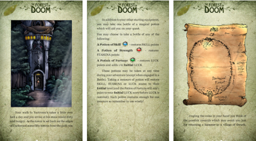 Gameplay screenshot from the forest  of doom for Android