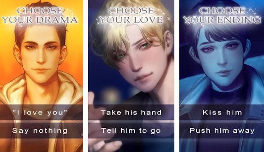 Gameplay screenshot from the house of grudge romance otome game for Android