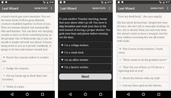 Gameplay screenshot from the last wizard for Android