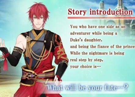 Gameplay screenshot from the legendary love story otome dating sim game for Android