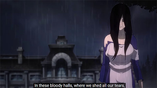 Gameplay screenshot from the letter horror visual novel for Android