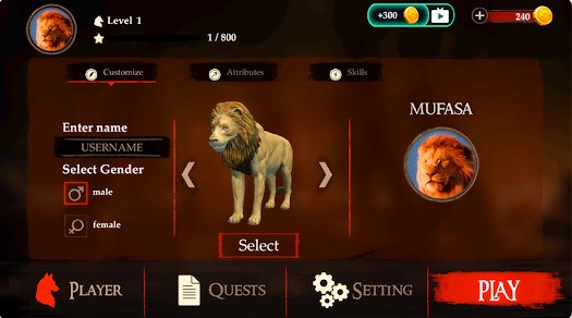 Gameplay screenshot from the lion for Android