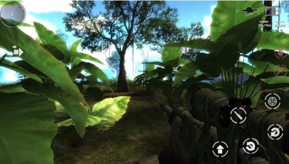 Gameplay screenshot from the lost lands dinosaur hunter for Android
