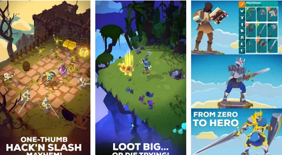 Gameplay screenshot from the mighty quest for epic loot for Android