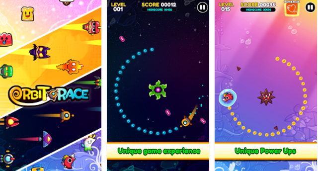 Gameplay screenshot from the orbit race stay alive if you can for Android