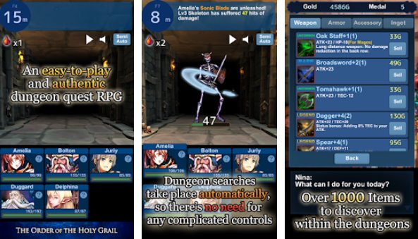 Gameplay screenshot from the order of the holy grail for Android