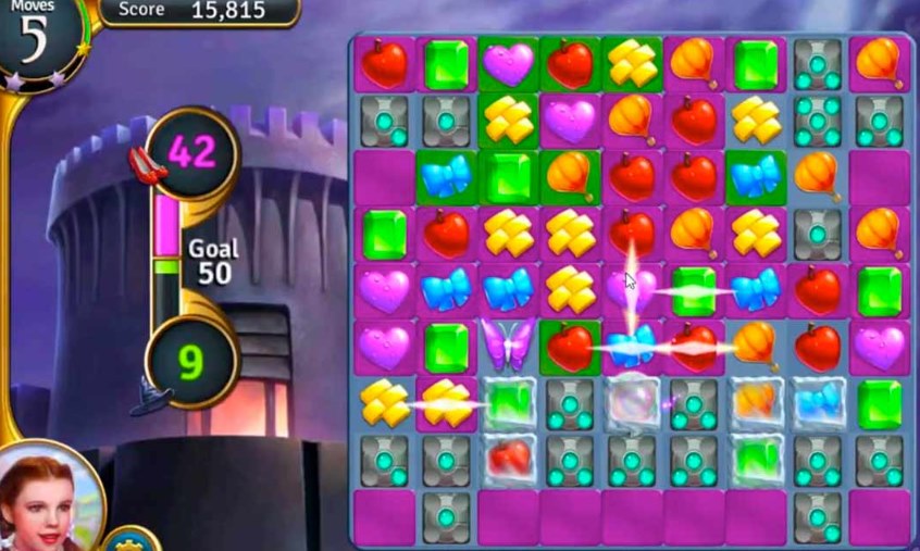 The Wizard of Oz Magic Match 3 Gameplay Screenshot