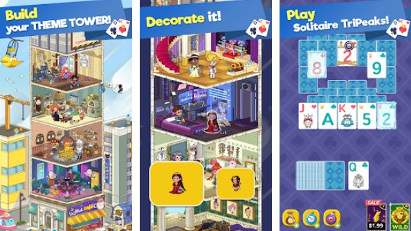 Gameplay screenshot from theme solitaire tripeaks tri tower pv for Android
