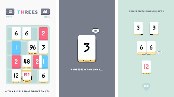 Gameplay screenshot from threes for Android