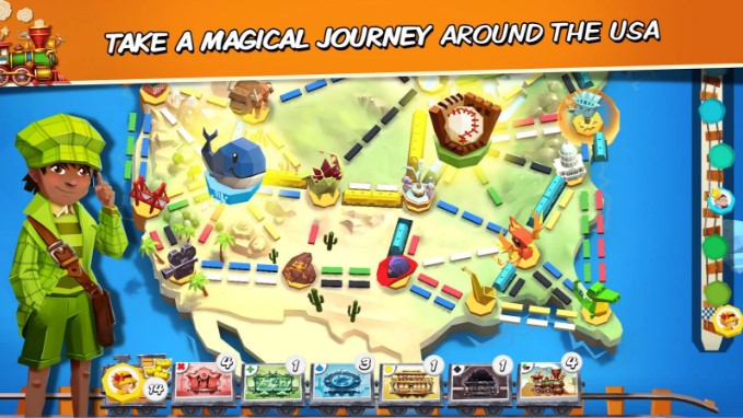 Gameplay screenshot from ticket to ride first journey for Android