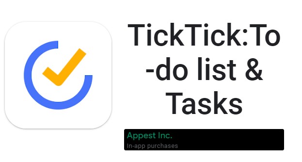 ticktick para hacer lista y tareas