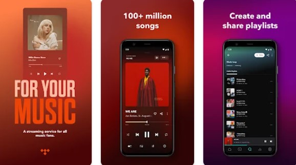 Gameplay screenshot from tidal music hifi playlists for Android