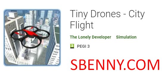 vuelo de la ciudad de pequeños drones