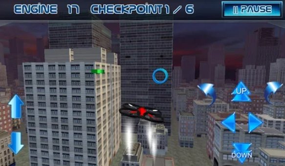 Gameplay screenshot from tiny drones city flight for Android