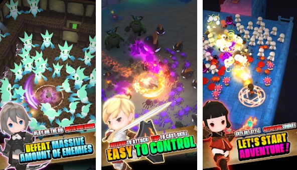 Gameplay screenshot from tiny fantasy epic action adventure rpg game for Android