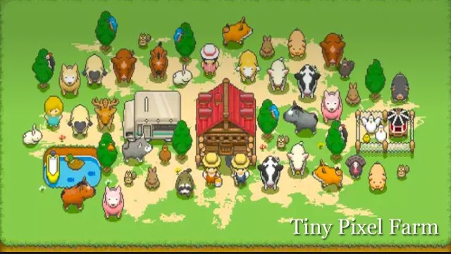 apró pixeles farm egyszerű farm játék