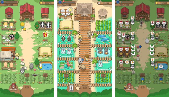 Gameplay screenshot from tiny pixel farm simple farm game for Android