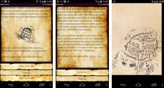 Gameplay screenshot from tiny text adventure 2 for Android