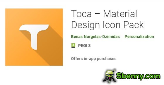 toca anyag design ikon csomag