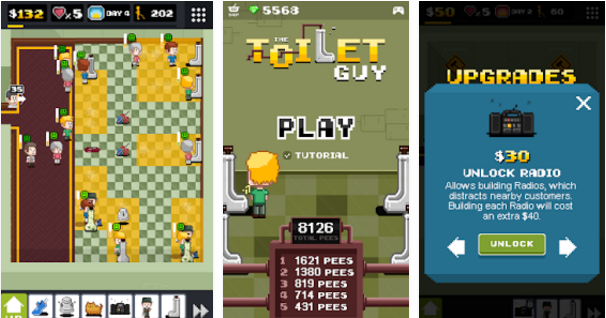 Gameplay screenshot from toilet guy time management for Android