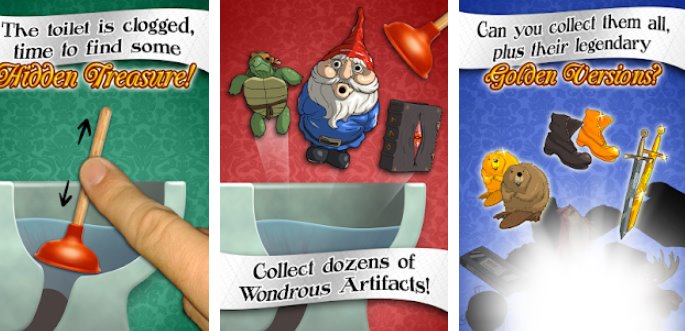 Gameplay screenshot from toilet treasures explore your toilet for Android