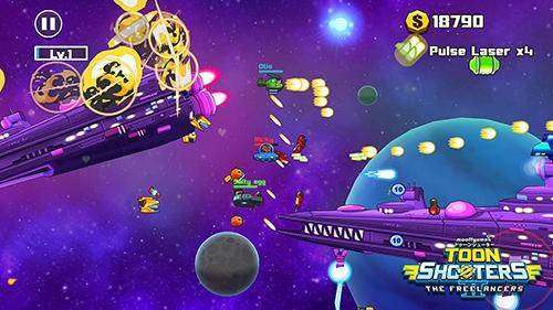 Gameplay screenshot from toon shooters 2 freelancers for Android
