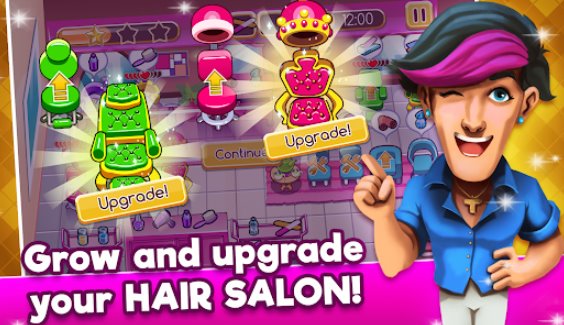 Gameplay screenshot from top beauty salon hair and makeup parlor game for Android