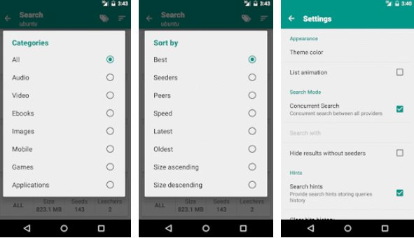 Gameplay screenshot from torrent search engine for Android