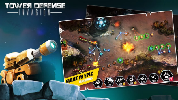 Gameplay screenshot from tower defense invasion td for Android