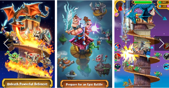 Gameplay screenshot from tower knights for Android
