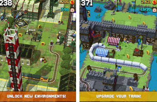 Gameplay screenshot from tracky train for Android