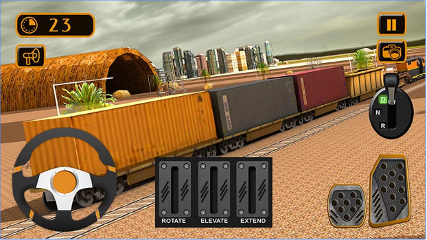 simulateur de grue de fret de train 3d MOD APK Android