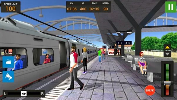 Gameplay screenshot from train simulator free 2018 for Android