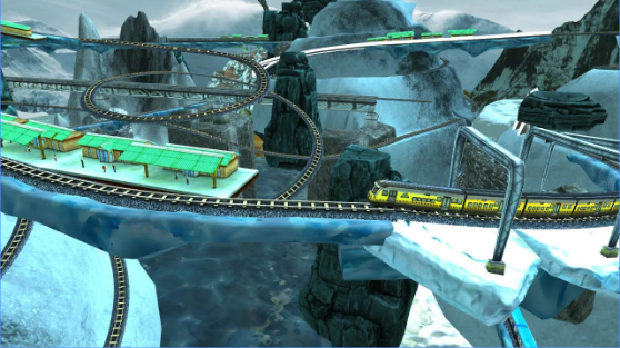 Gameplay screenshot from train simulator uphill drive for Android