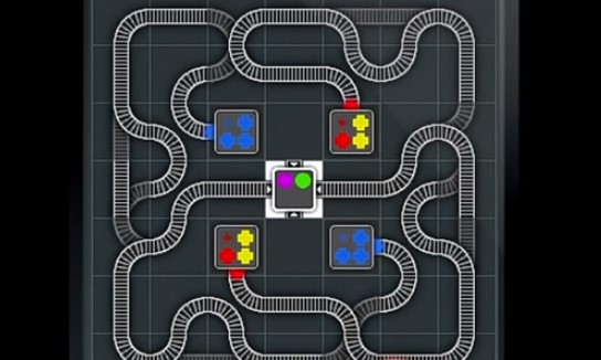 Gameplay screenshot from trainyard for Android