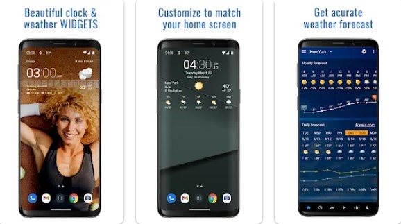 Gameplay screenshot from transparent  lock weather pro for Android