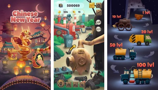 Gameplay screenshot from trash tycoon idle clicker and simulator and business for Android